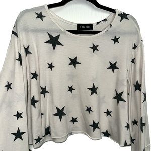 FAB’RIK Blue/White Cropped Star Sweater